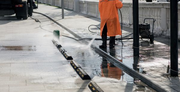 Parking Lot Pressure Washing in Monroe Township